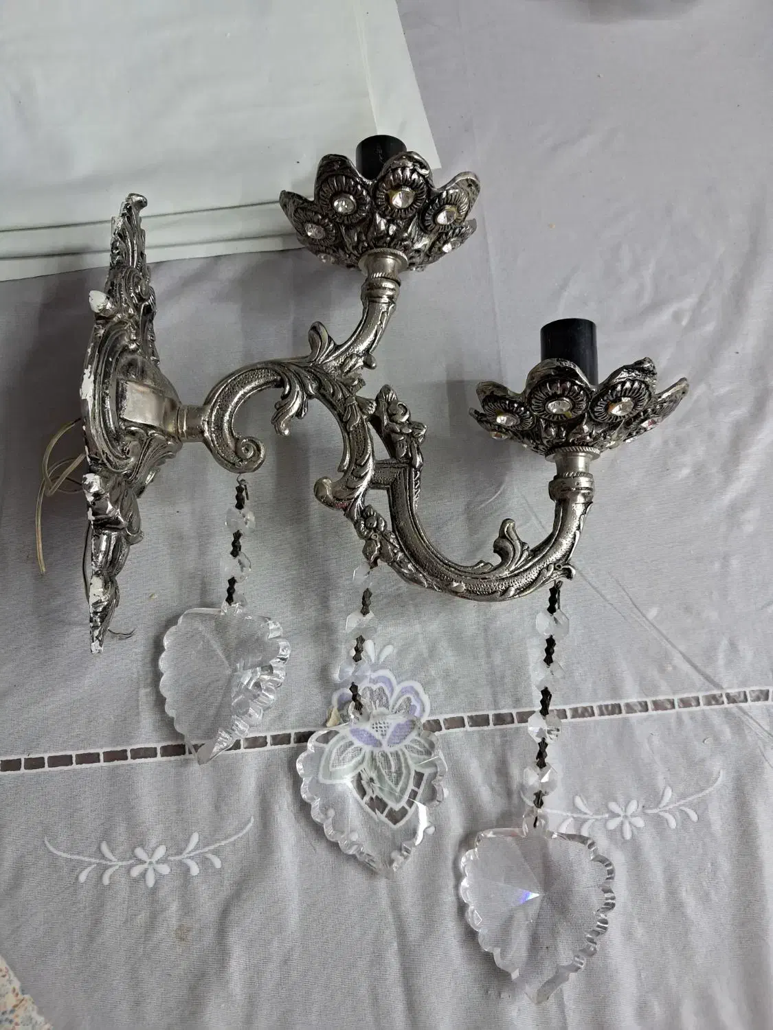 لوستر دیواری برنز قدیمی|لوستر و چراغ آویز|تبریز, |دیوار