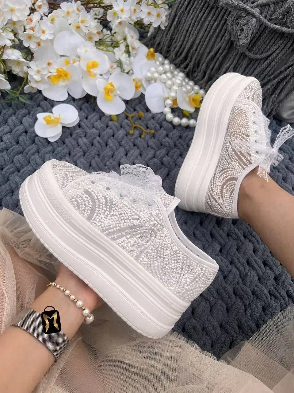 کتونی توری عروس|کیف، کفش، کمربند|مشگین شهر, |دیوار