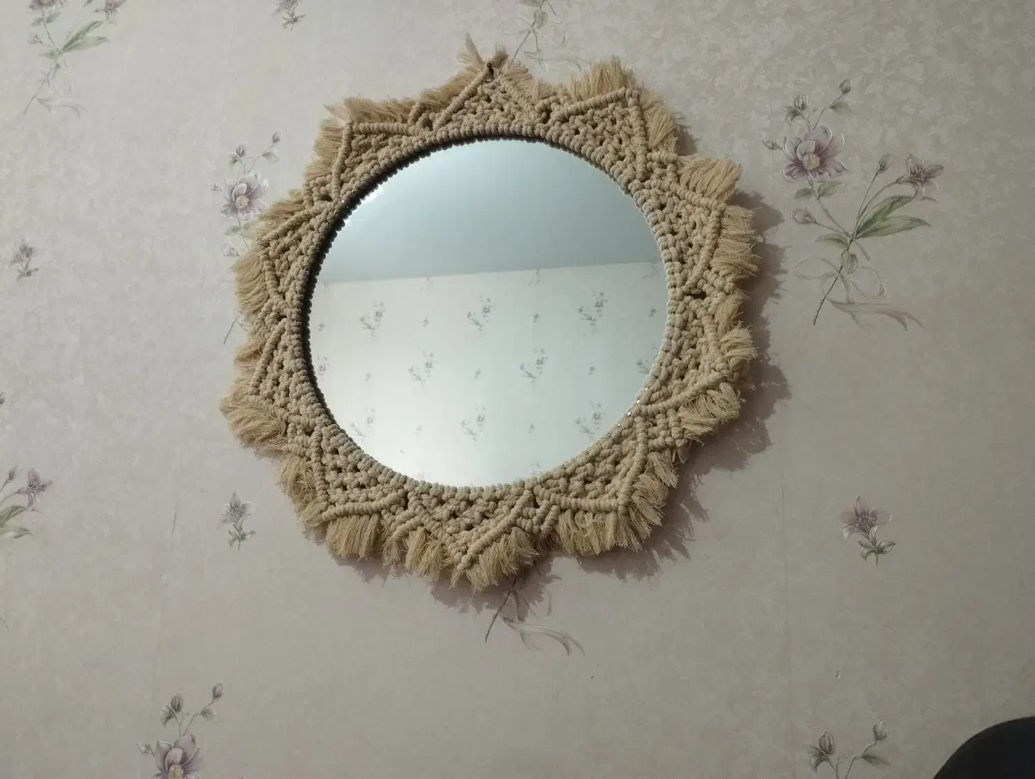 آینه مکرومه بسیار زیبا|آینه|بجنورد, |دیوار