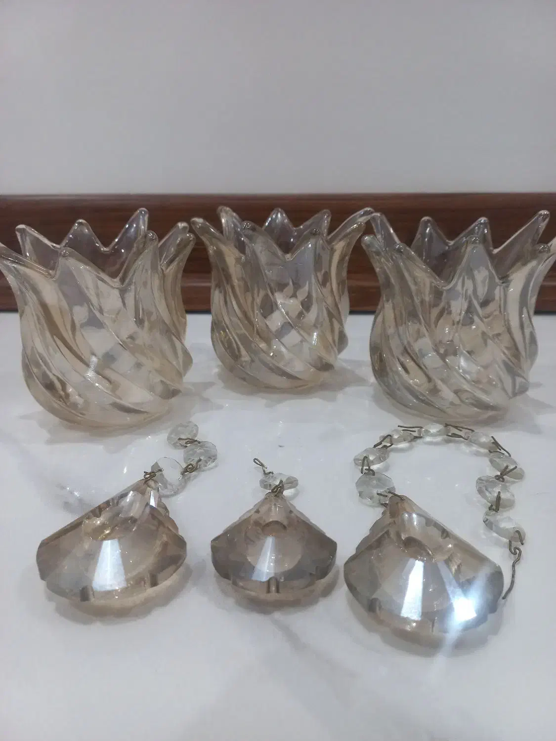 لوستر برنزی(برنجی)|لوستر و چراغ آویز|اراک, |دیوار