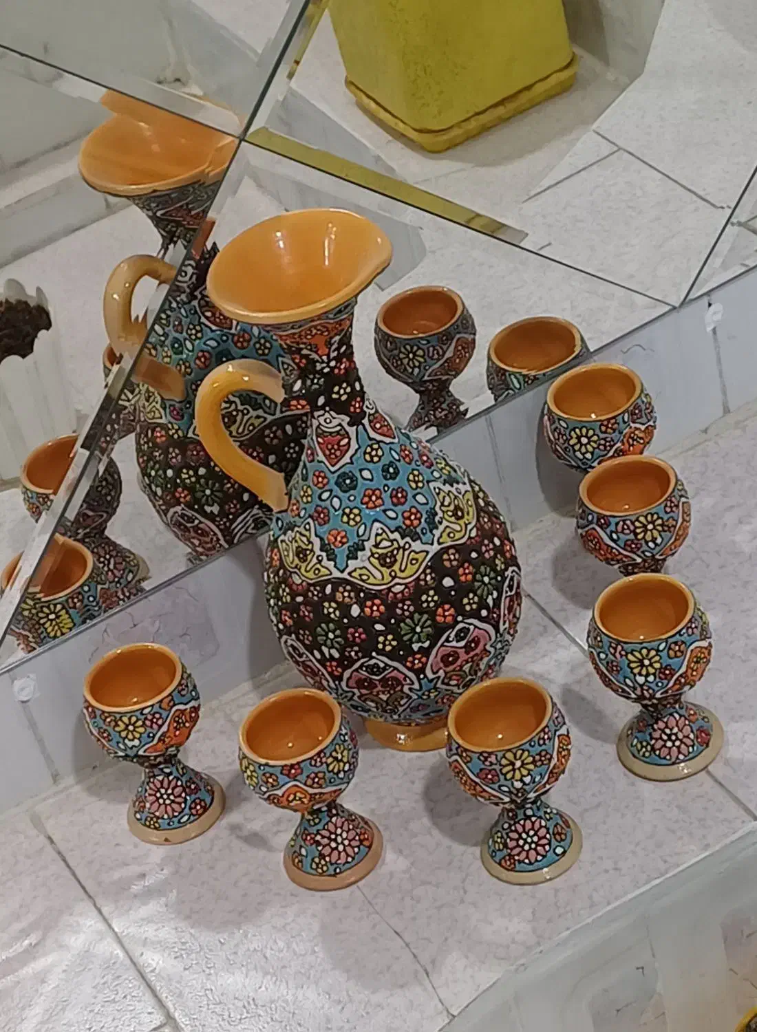 ست میناکاری|صنایع دستی و سایر لوازم تزئینی|سنندج, |دیوار