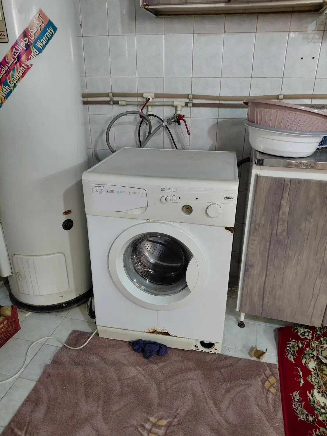 لباسشویی ۶کیلو|ماشین لباسشویی و خشک‌کن لباس|قم, زاویه|دیوار
