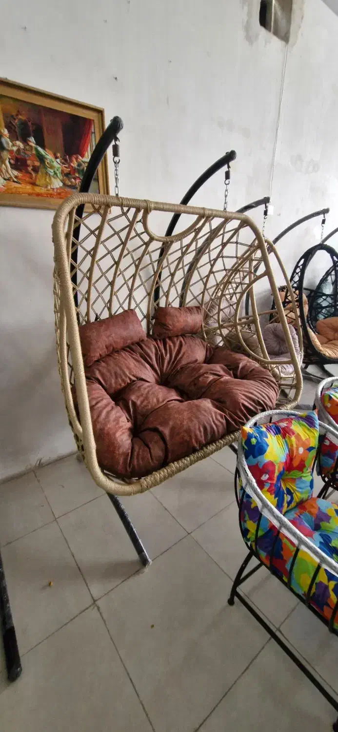 مکرومه تاب عربی لاکچری خونگی و بیرونی|صندلی و نیمکت|کاشان, دشت لتحر|دیوار