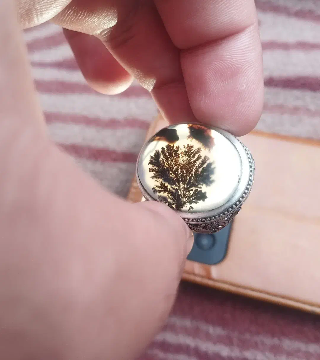 انگشتر شجر تک درخت کلکسیونی رکاب سیاه قلم|جواهرات|میاندوآب, |دیوار