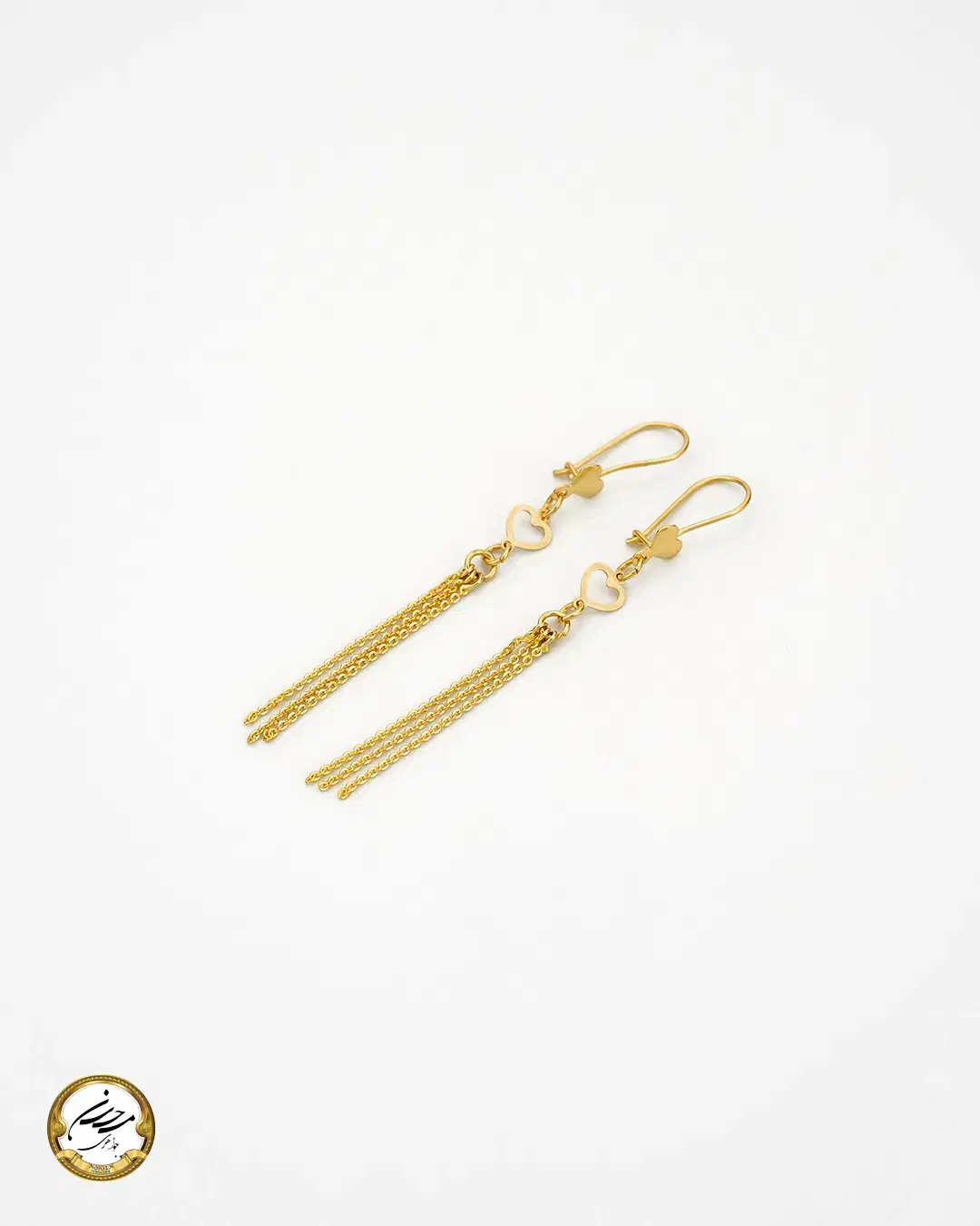 گوشواره طلای آویزی با طرح قلب در جواهری محسن|جواهرات|قم, امامزاده ابراهیم|دیوار