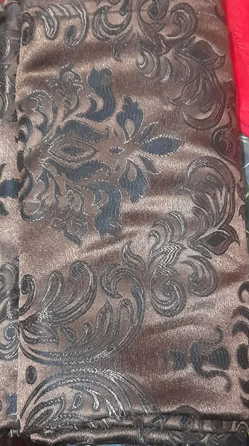 دو عدد پارچه پرده قهوی|پرده، رانر، رومیزی|مسجد سلیمان, |دیوار