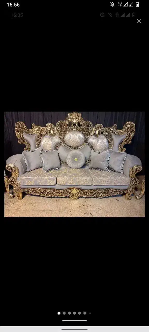 مبل سلطنتی یلدا % ۵ عدد کوسن رایگان|مبلمان خانگی و میز عسلی|کاشان, فاز ۲ ناجی آباد|دیوار