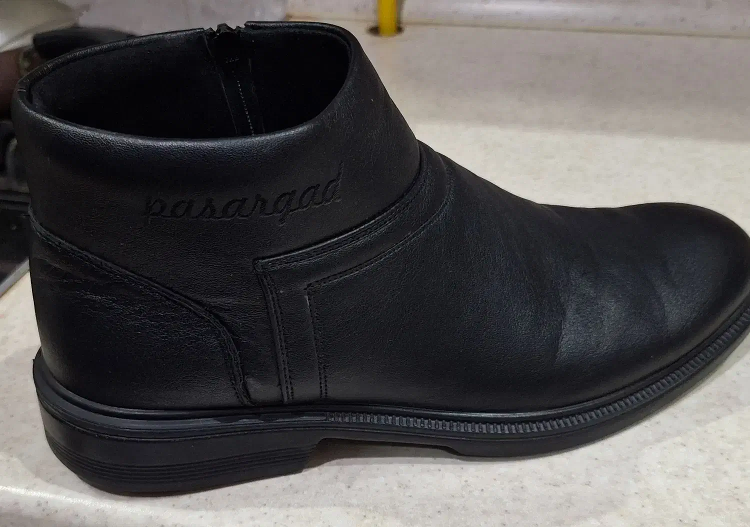 کفش چرم طبی با کفی puo بوت مشکی برند پاسارگاد|کیف، کفش، کمربند|شاهینشهر, شهرک امام رضا|دیوار