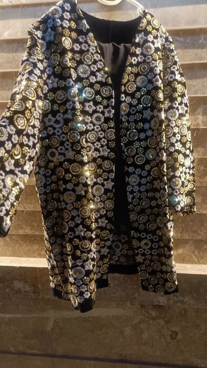 مانتو مخمل ونوس کارشده|لباس|ماهدشت, |دیوار