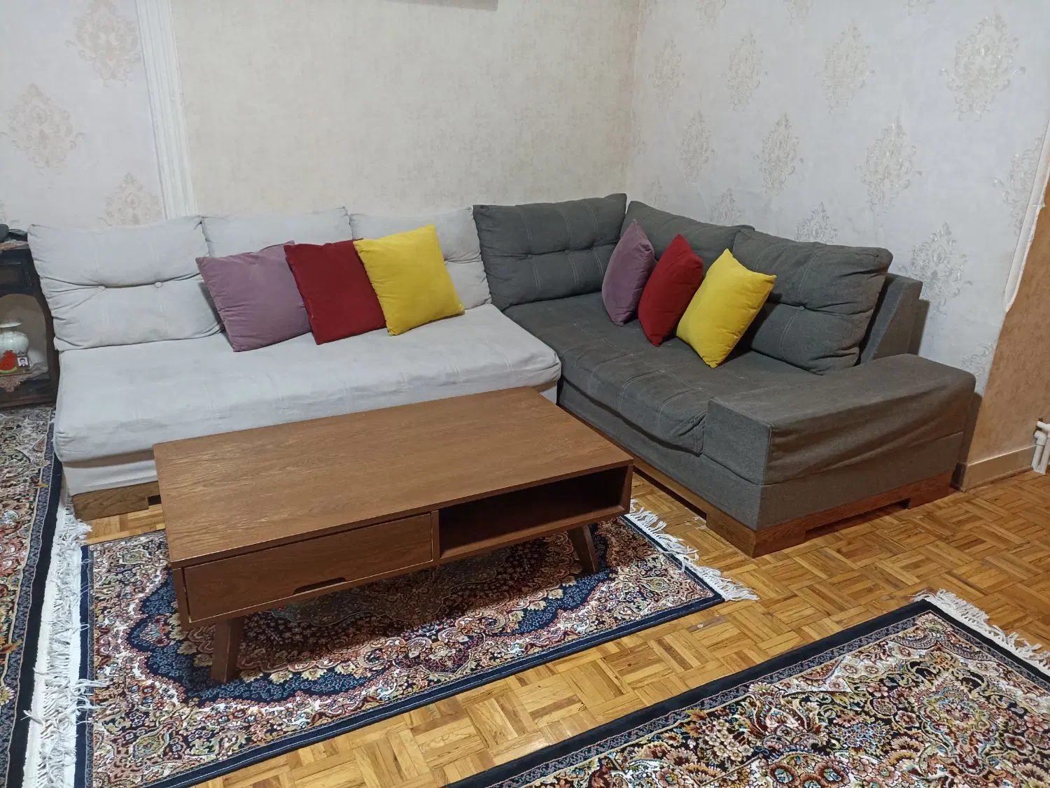 مبل ال همراه با جلو مبلی|مبلمان خانگی و میز عسلی|تهران, زرگنده|دیوار