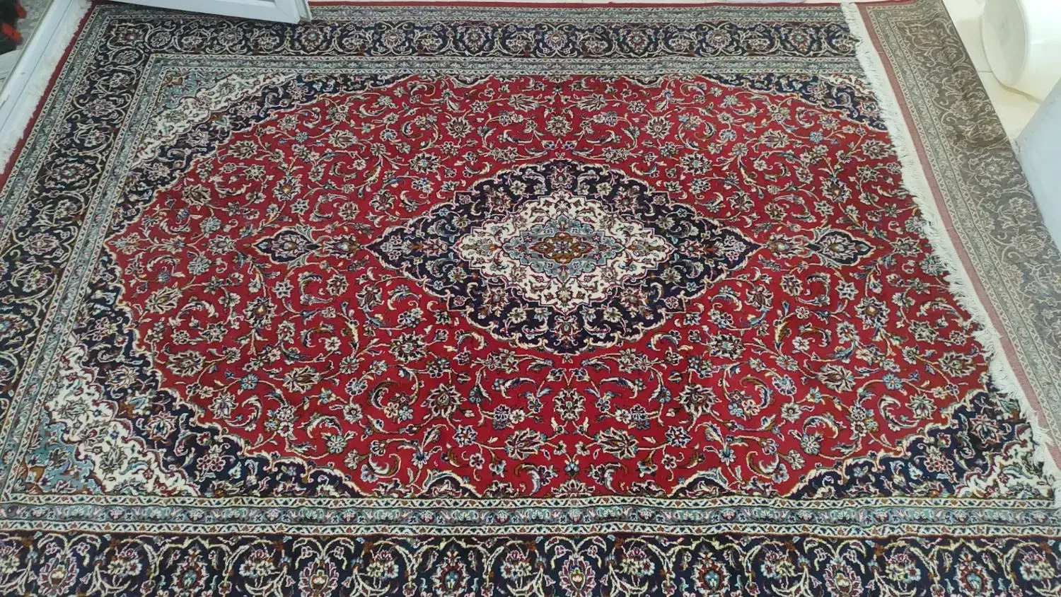 یک عدد فرش ۶ متری  شناسنامه دار|فرش|محمدیه-قزوین, |دیوار