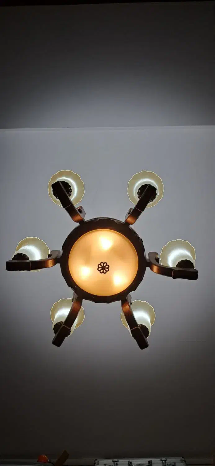 لوستر لوکس چوبی فرانسه|لوستر و چراغ آویز|پرند, فاز ۴|دیوار