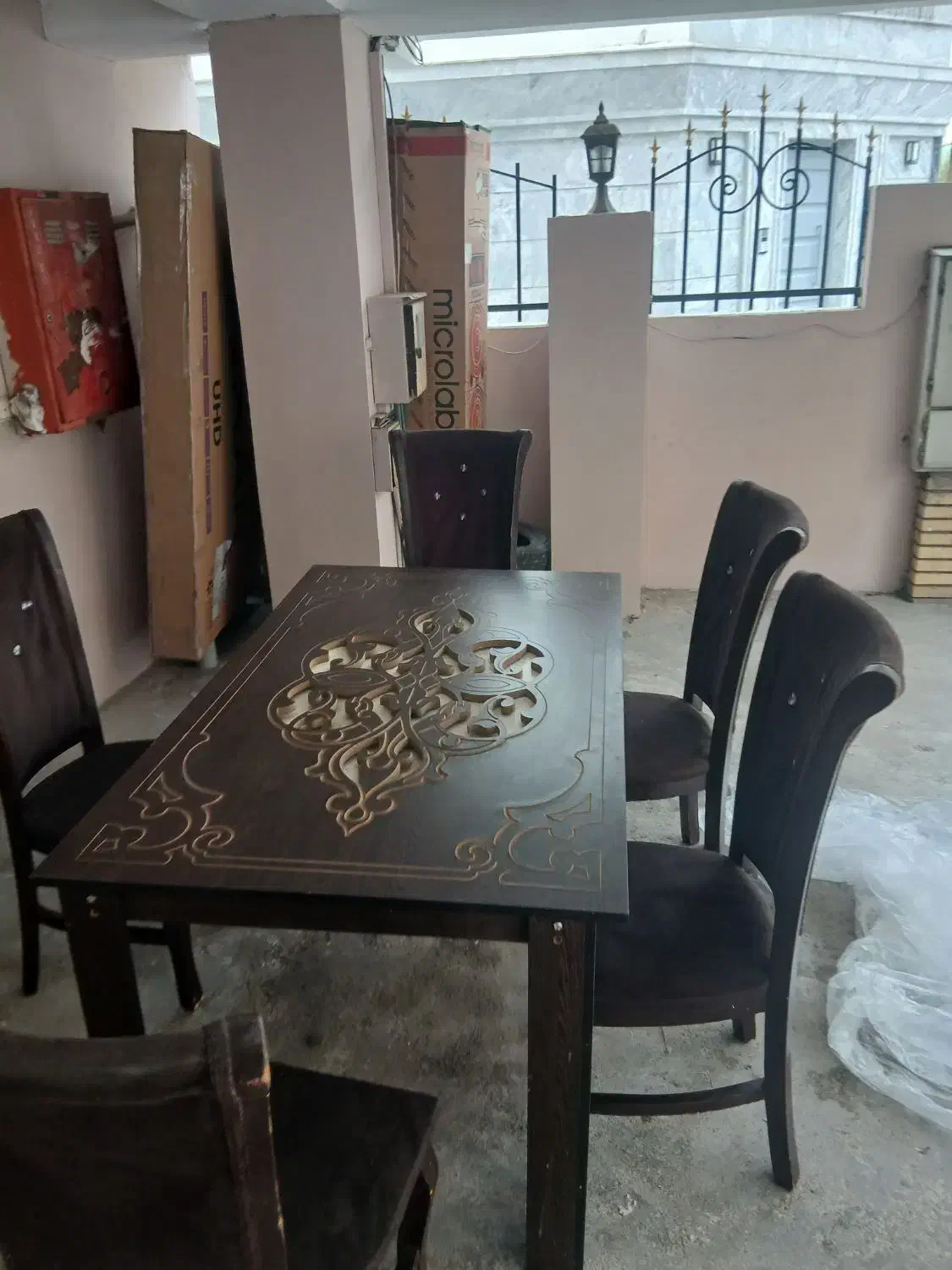 میز ناهارخوری چوپ راش اصل گرجستان|میز و صندلی غذاخوری|نور, |دیوار