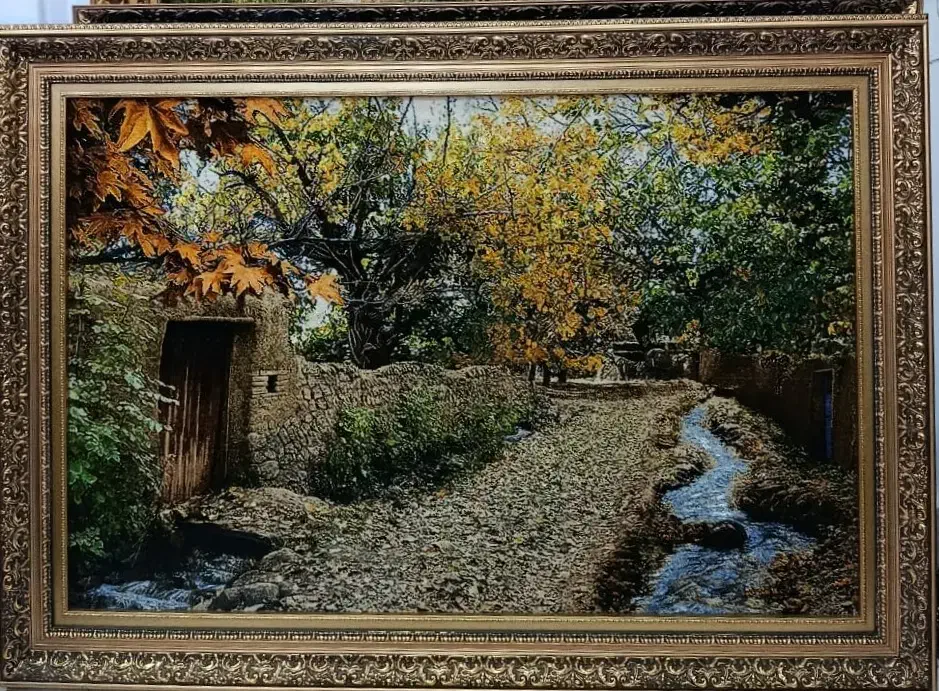 تابلوفرش چله ابریشم سایز بزرگ کوچه باغ/نقد و اقساط|تابلو فرش|تهران, لویزان|دیوار