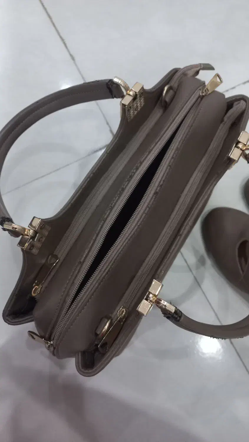 کیف و کفش ست رنگ نسکافه ای ، چرم اصل|کیف، کفش، کمربند|رشت, یخسازی|دیوار