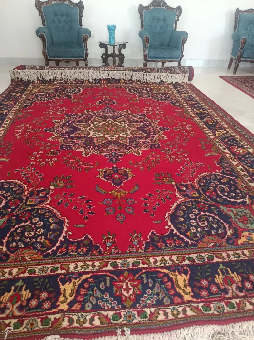 سه عدد فرش دستبافت ۱۲ متری هرکدوم|فرش|میانه, |دیوار