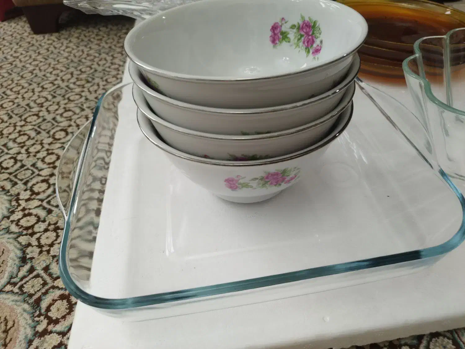 ظروف چینی کریستال|کلکسیون اشیاء عتیقه|کرج, حسن آباد|دیوار