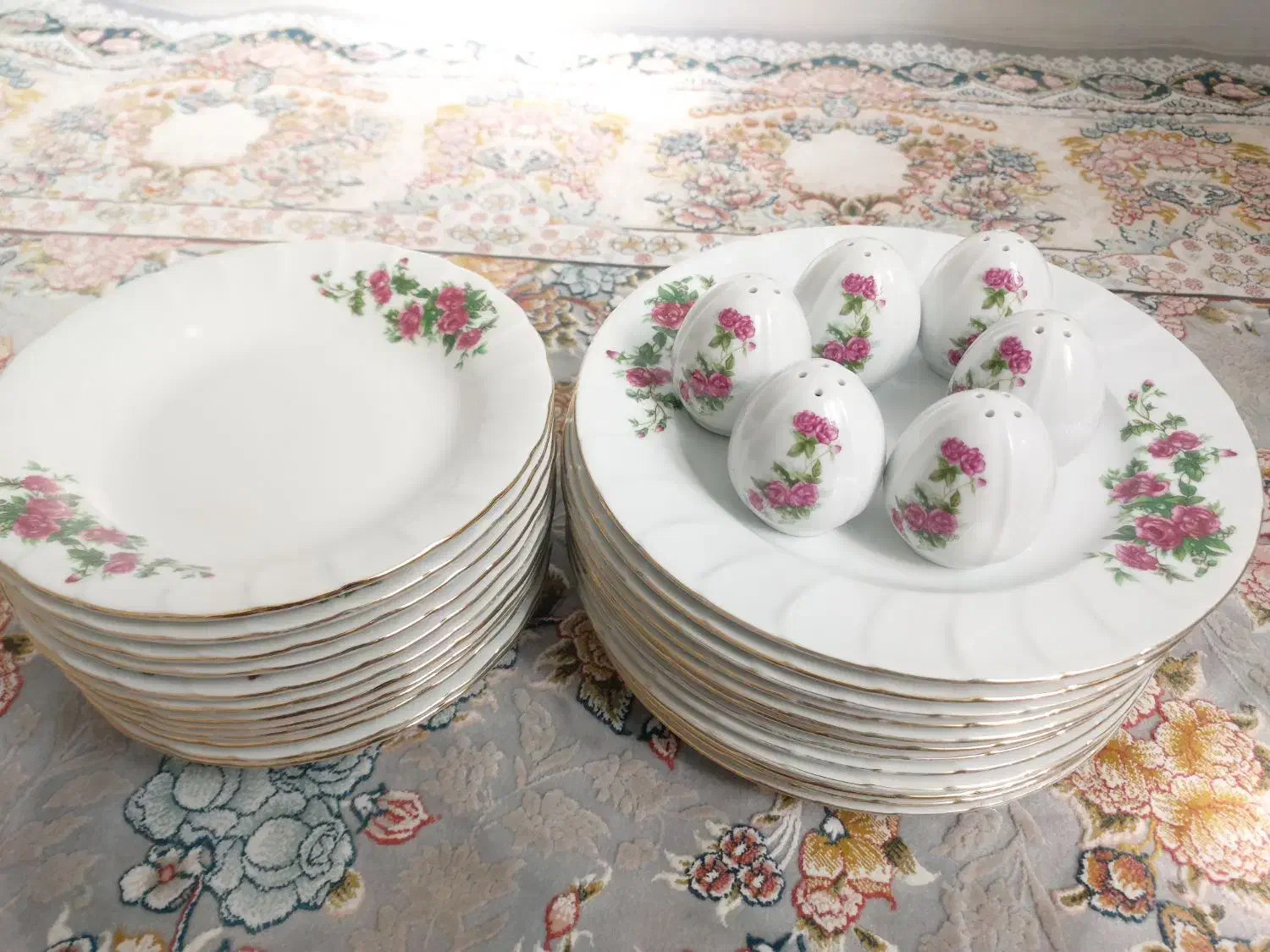 گلسرخی زرین و پنج ستاره|ظروف سرو و پذیرایی|کرمانشاه, |دیوار