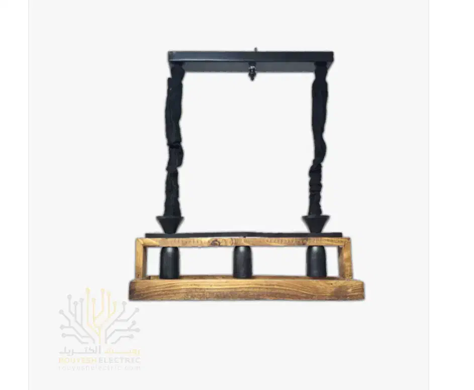 لوستر چوبی فلز .چوبین.|لوستر و چراغ آویز|گرگان, |دیوار