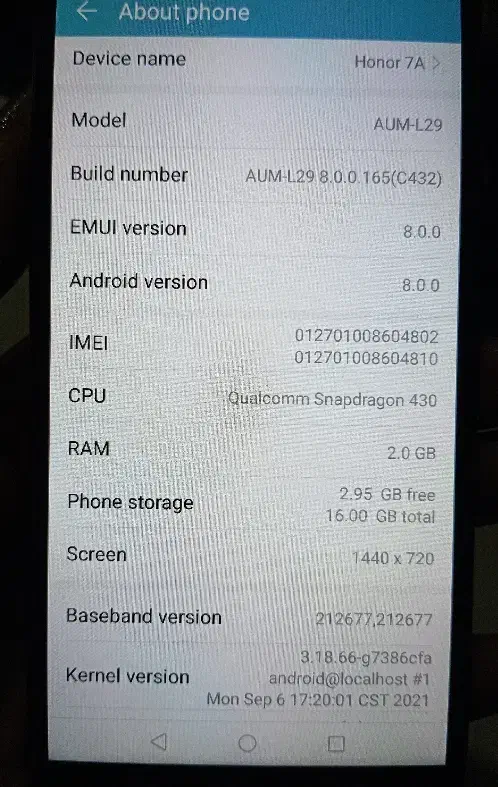 Honor 7A|موبایل|تهران, علی‌آباد|دیوار