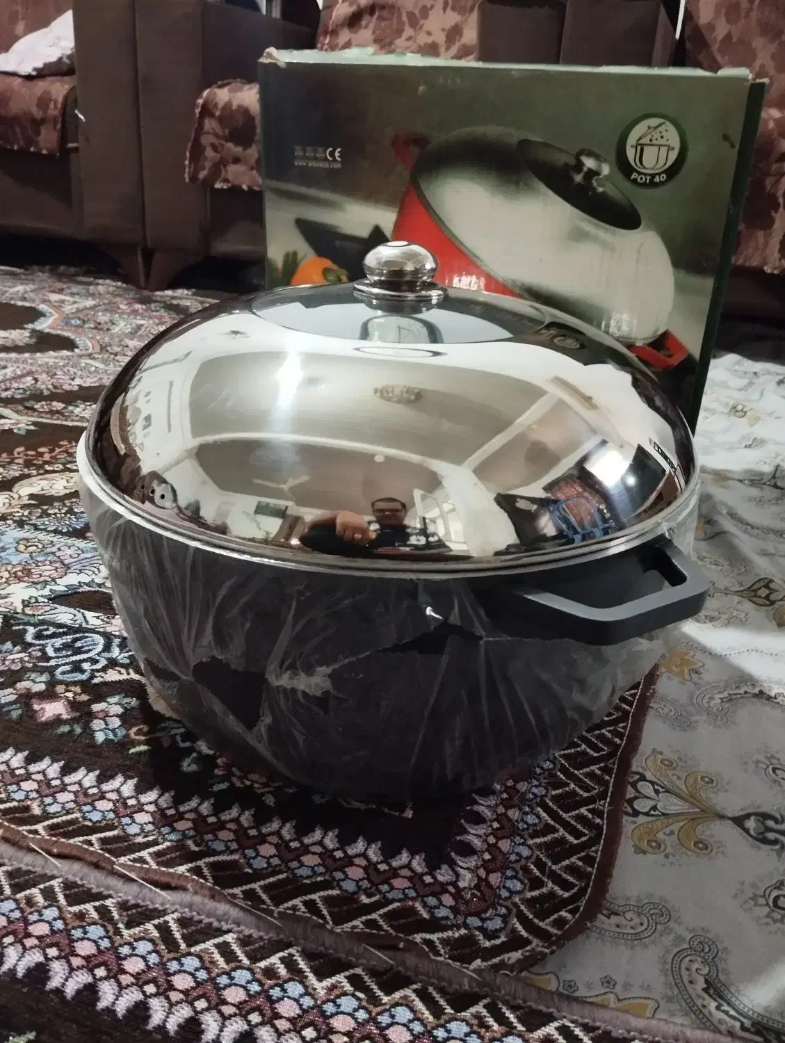قابلمه تفلون کاملا نو با جعبه|ظروف پختوپز|رشت, رودبارتان|دیوار