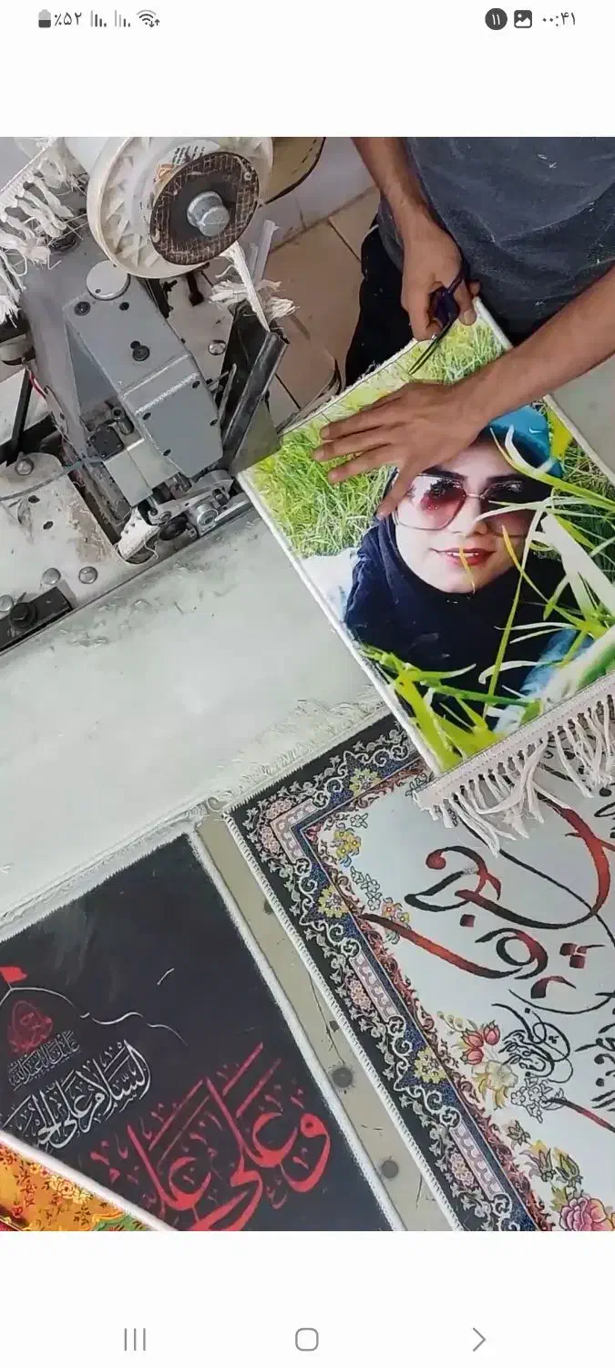 تابلوفرش دیان وفرش ۱۲۰۰و۷۰۰شانه ۱۰۰درصداکرلیک|تابلو فرش|آران و بیدگل, |دیوار