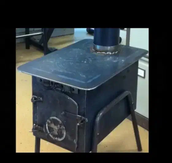 بخاری هیزمی فلزی اهنی ورق ضخیم|بخاری، هیتر، شومینه|کوهدشت, |دیوار