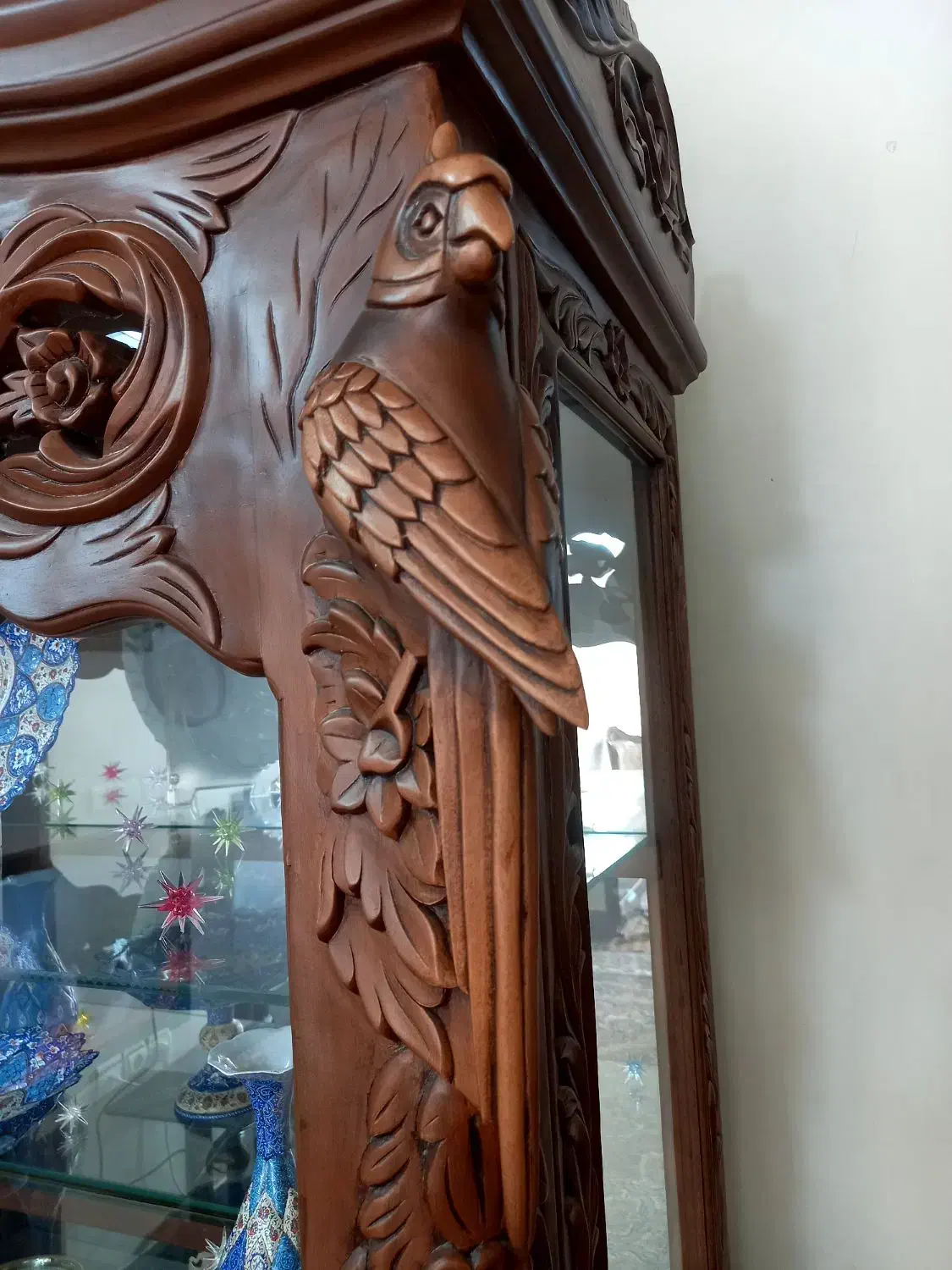 ویترین طرح طوطی|بوفه، ویترین، کنسول|برخوار, |دیوار