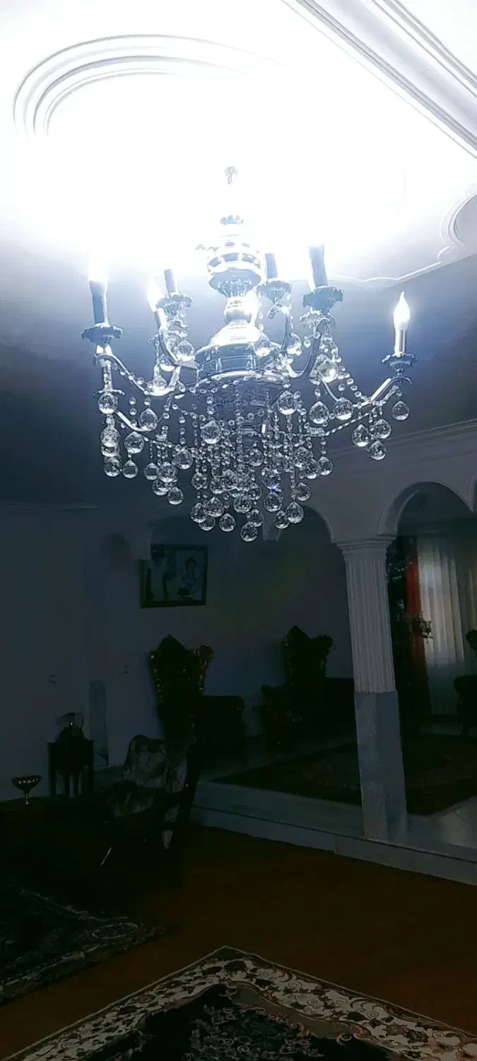 لوستر ۸شعله استیل|لوستر و چراغ آویز|گلستان (تهران), |دیوار