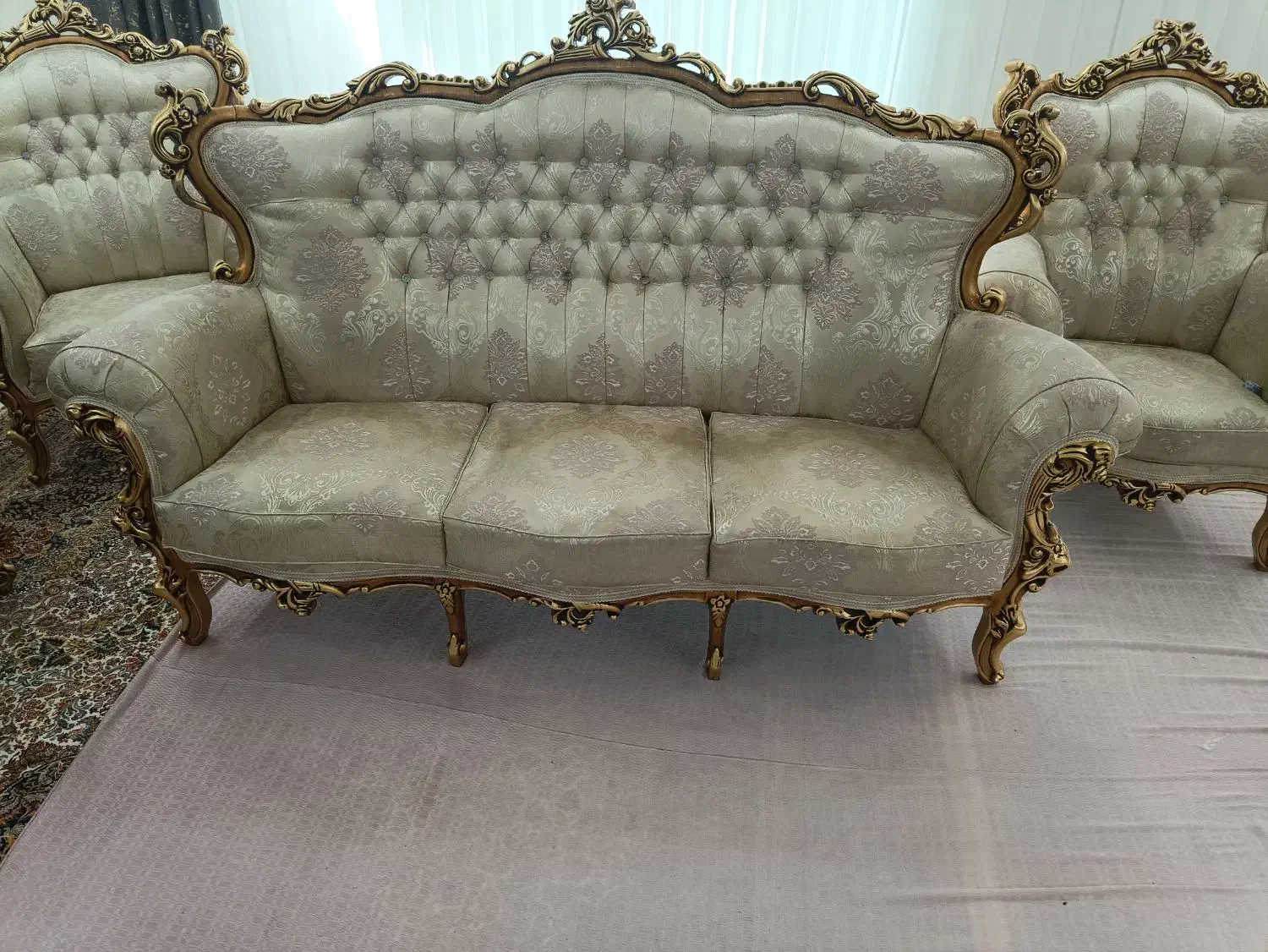 مبل نه نفره سلطنتی اصل|مبلمان خانگی و میز عسلی|سقز, |دیوار