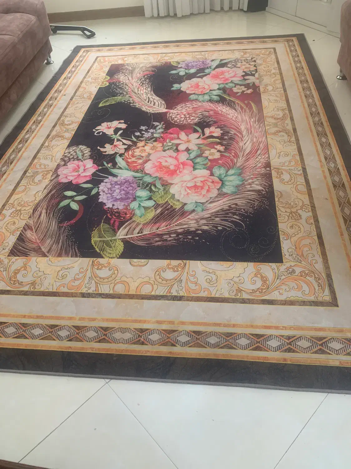 یک تخته فرش ماشینی|فرش|کیش, |دیوار