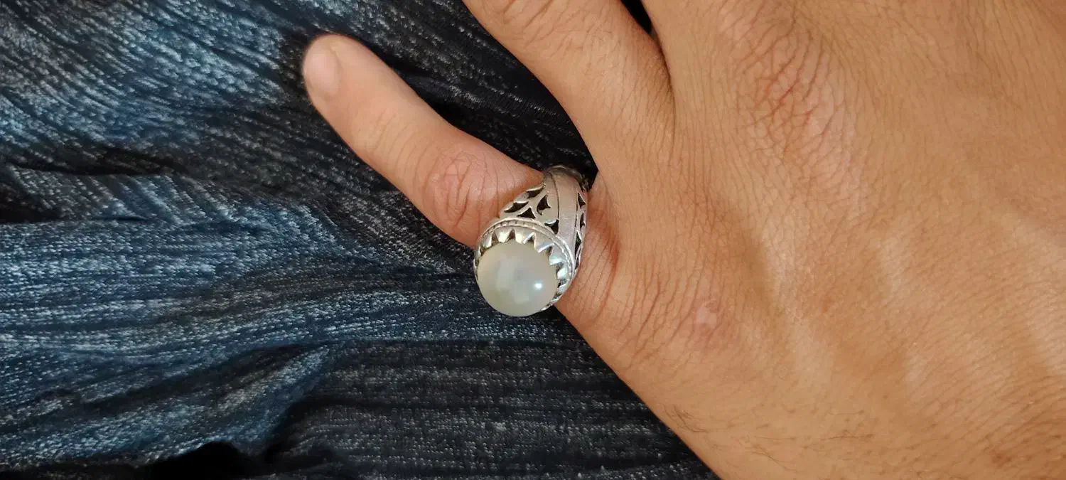 انگشتر عقیق سفدی نقره|جواهرات|بردسکن, |دیوار