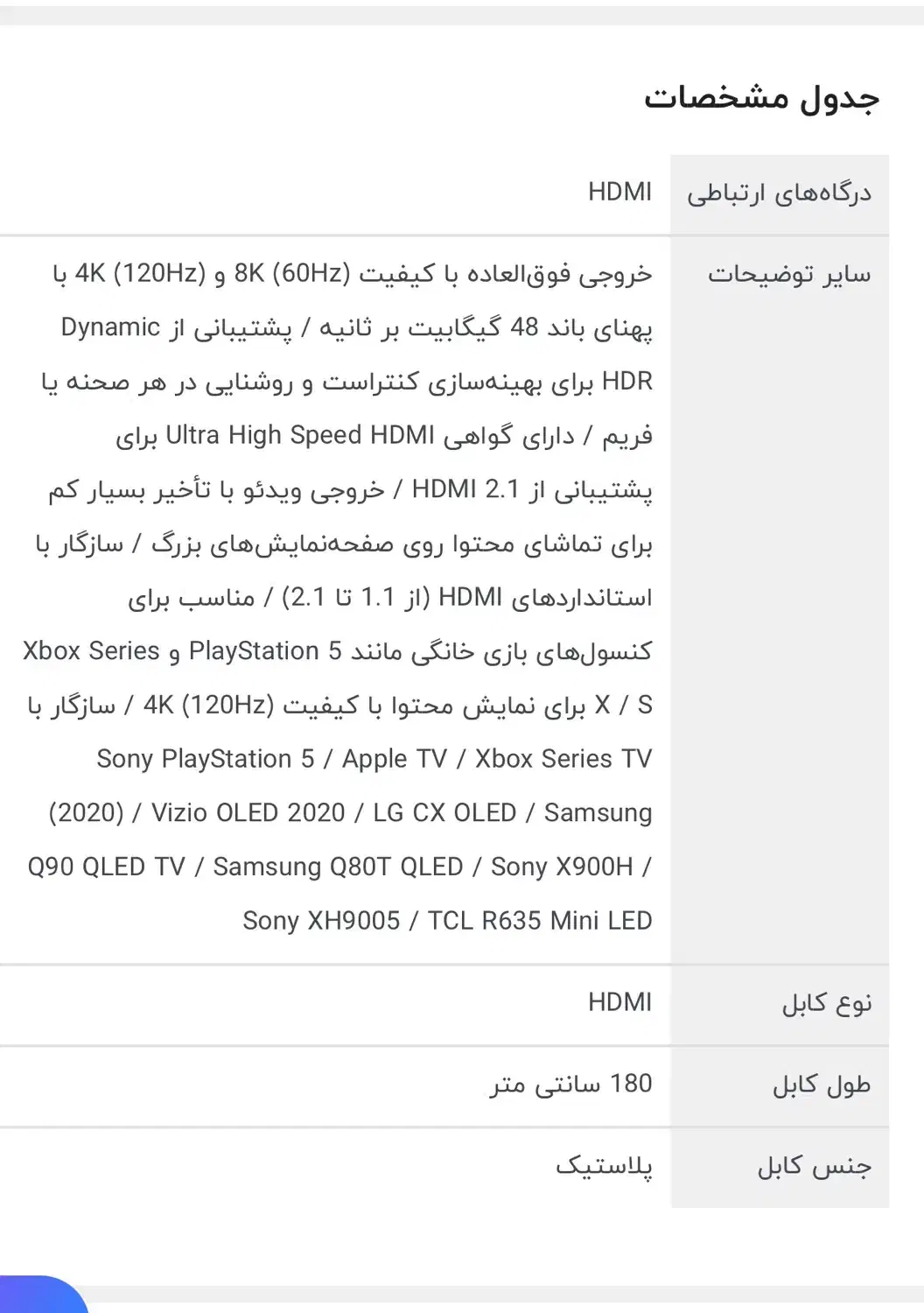 کابل Hdmi  انکر کابل اچ دی ام ای برند anker|قطعات و لوازم جانبی رایانه|تهران, چوب تراش|دیوار