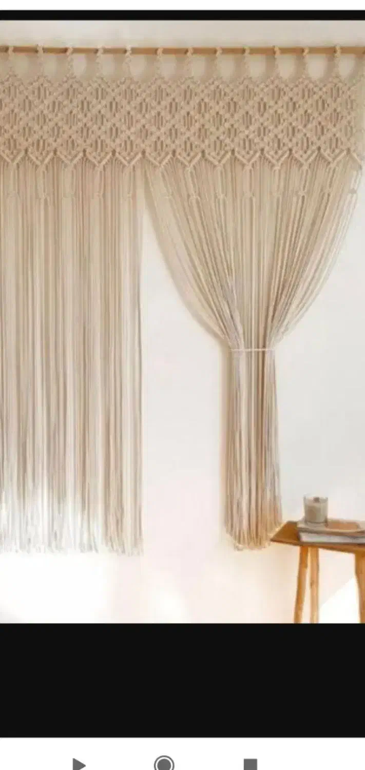 پرده مکرومه بافی|پرده، رانر، رومیزی|مشهد, طلاب|دیوار