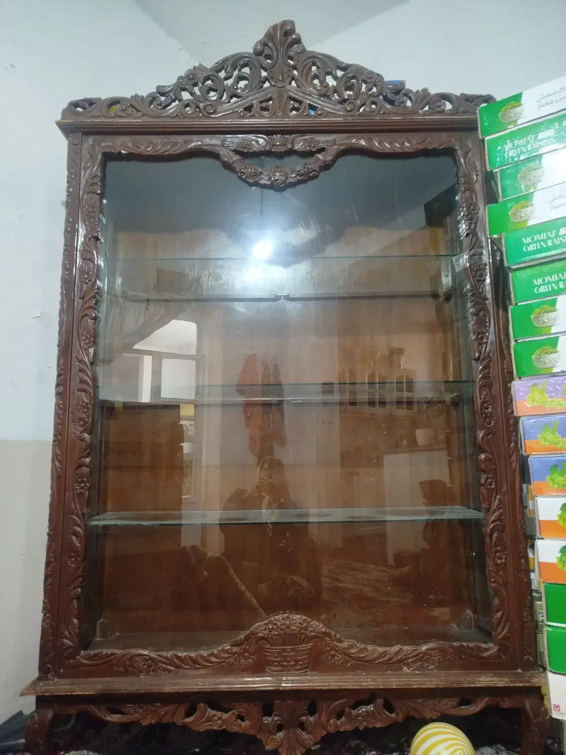 بوفه تمام چوب|بوفه، ویترین، کنسول|کاشمر, |دیوار