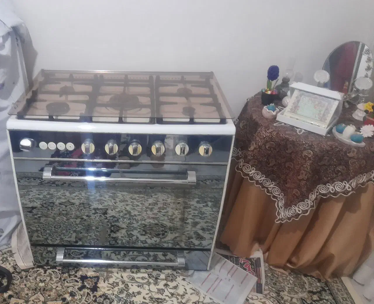 گاز فر دار پنج شعله سالم|اجاق گاز و لوازم برقی پختوپز|مشهد, سرافرازان|دیوار