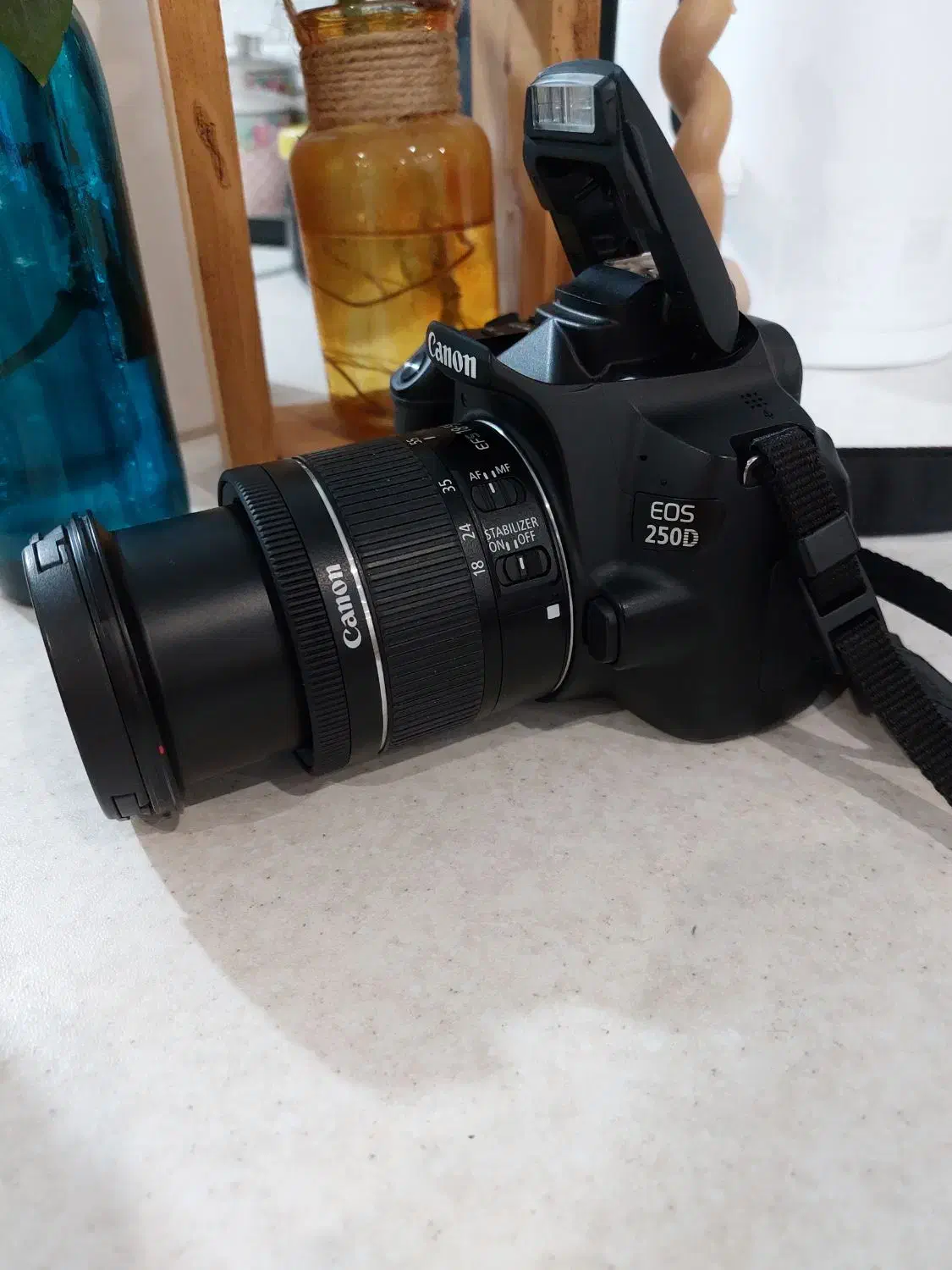 دوربین کنن 250D + لنز ۱۸-۵۵ STM فقط ۵۴۰۰ شات|دوربین عکاسی و فیلم‌برداری|ایذه, |دیوار