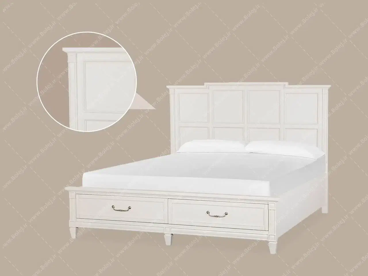 سرویس خواب کامل  دو نفره نئوکلاسیک کشودار|تخت و سرویس خواب|جم, |دیوار