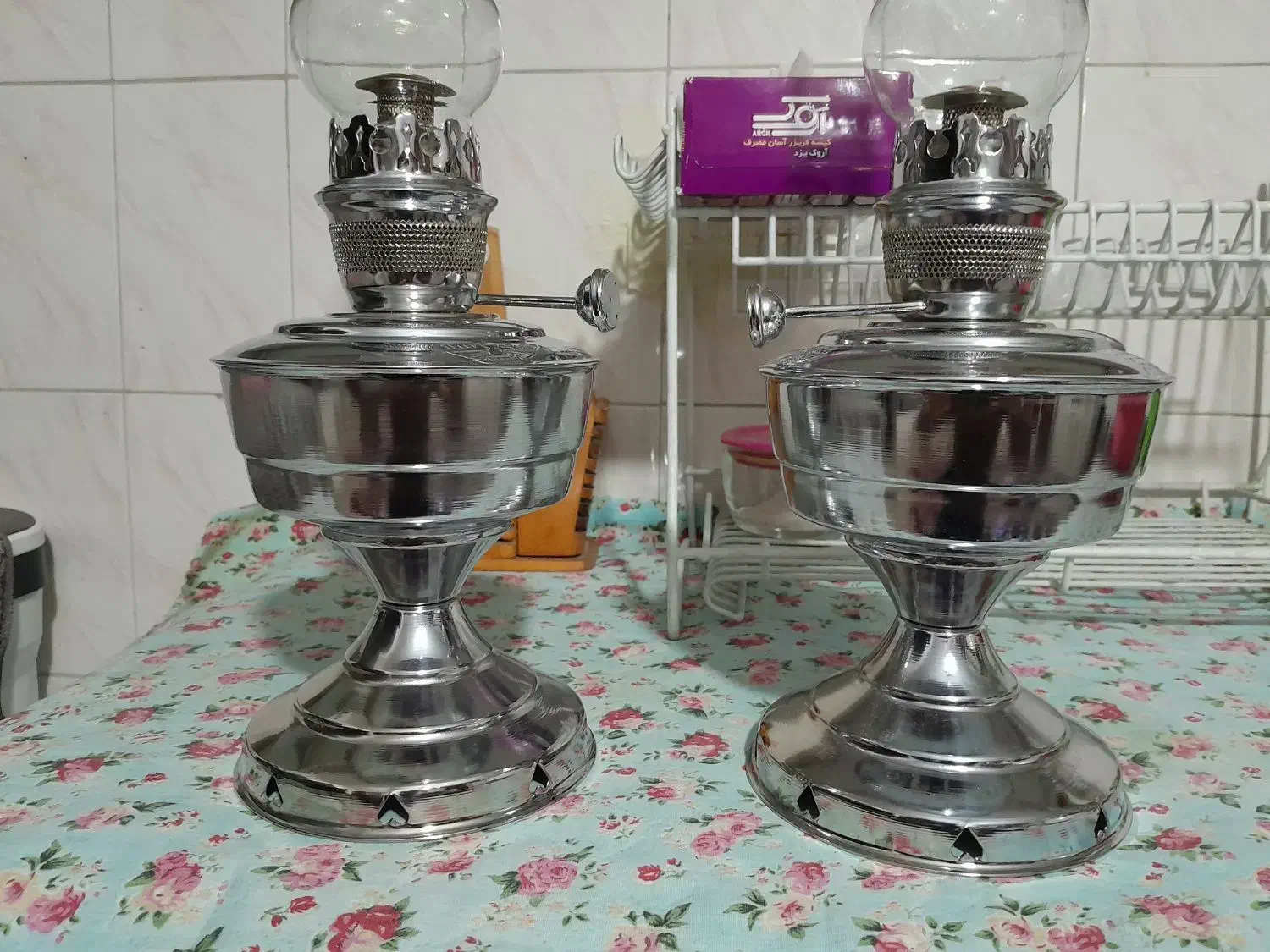 دوعددلمپاطرح انگلیسی روکش استیل|لامپ و چراغ|گرگان, |دیوار