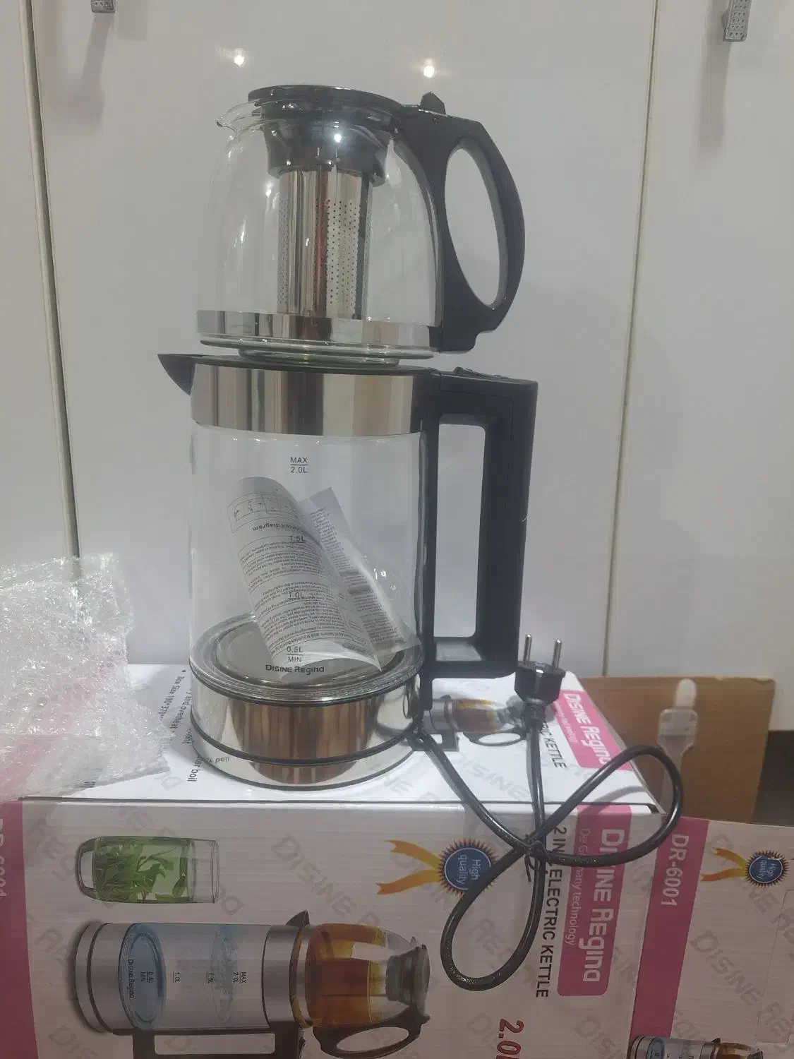 چایی ساز دسینی شیشه ای آکبند چای ساز 2لیتر|سماور، چایساز، قهوهساز|تهران, آهنگ|دیوار