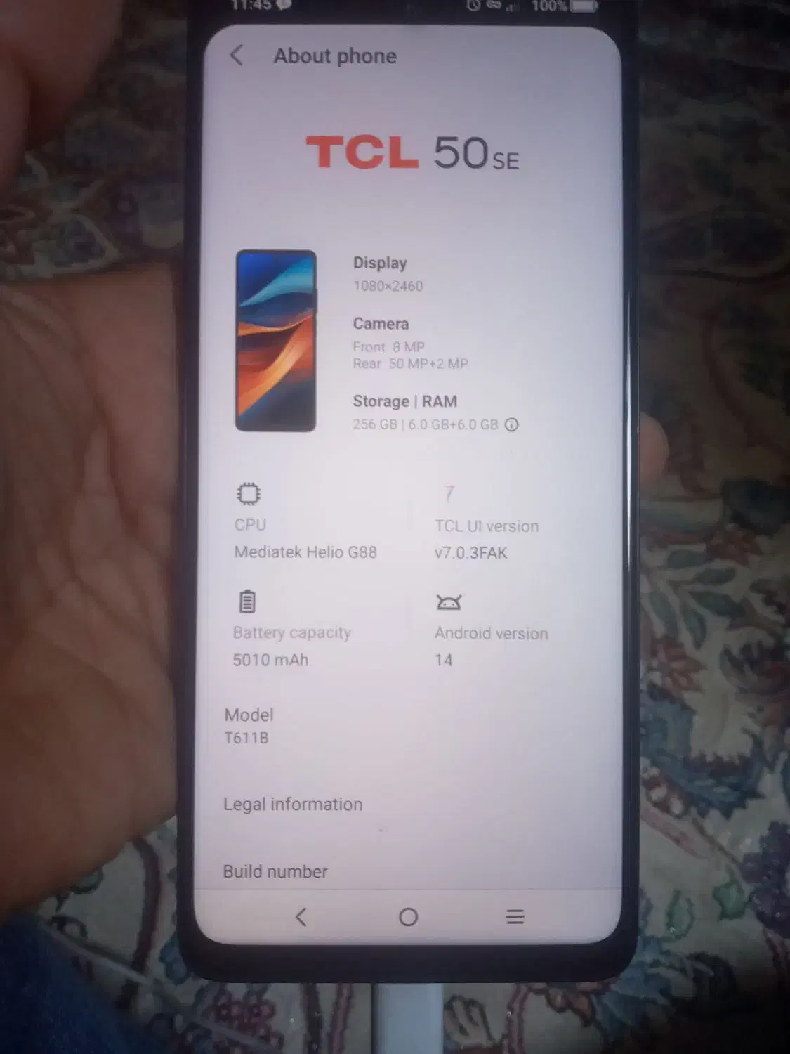 گوشی tcl 50seحافظه ۲۵۶ رم ۱۲|موبایل|تهران, یافت‌آباد|دیوار