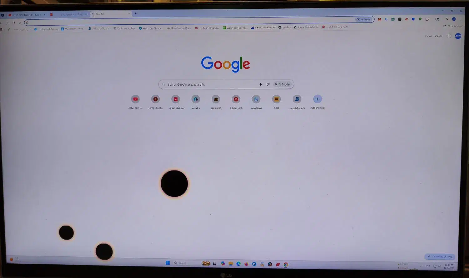 مانیتور LG 27 4K ایراد دار|قطعات و لوازم جانبی رایانه|تهران, باغ فردوس|دیوار