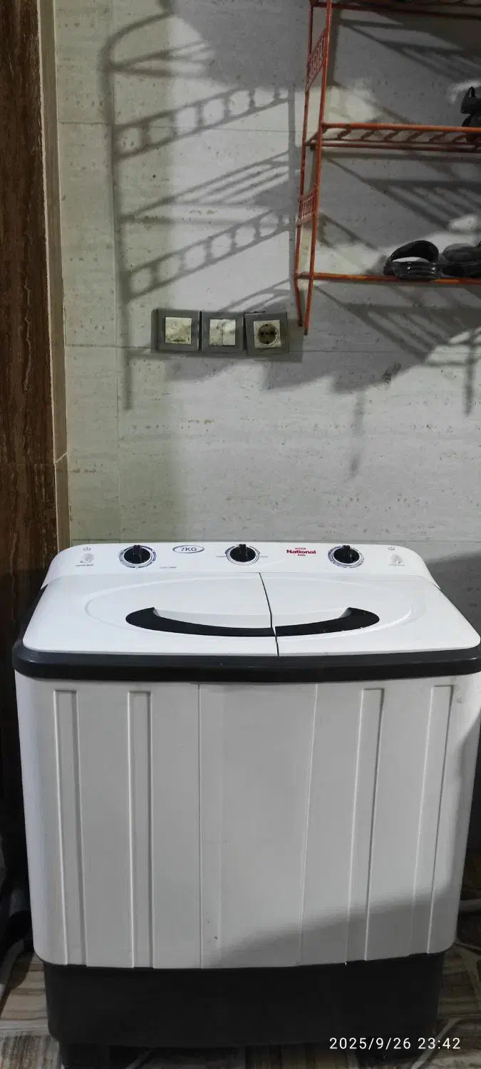 ماشین لباسشویی ۷ کیلویی بدنه پلاستیک ناسیونال|ماشین لباسشویی و خشککن لباس|رامهرمز, |دیوار