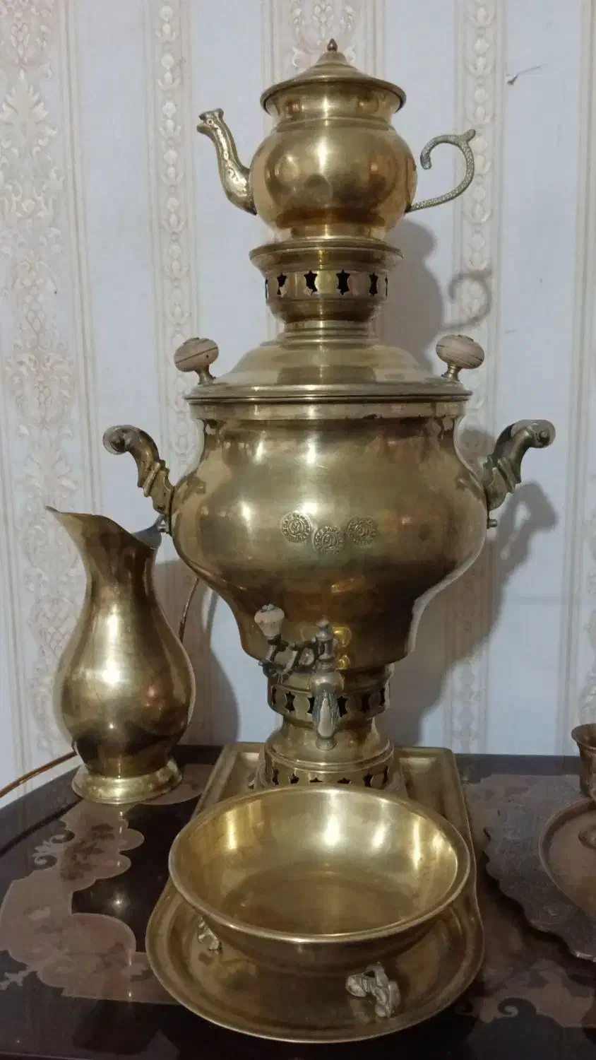 سماور برنج|کلکسیون اشیاء عتیقه|پاکدشت, پاکدشت (مامازند)|دیوار