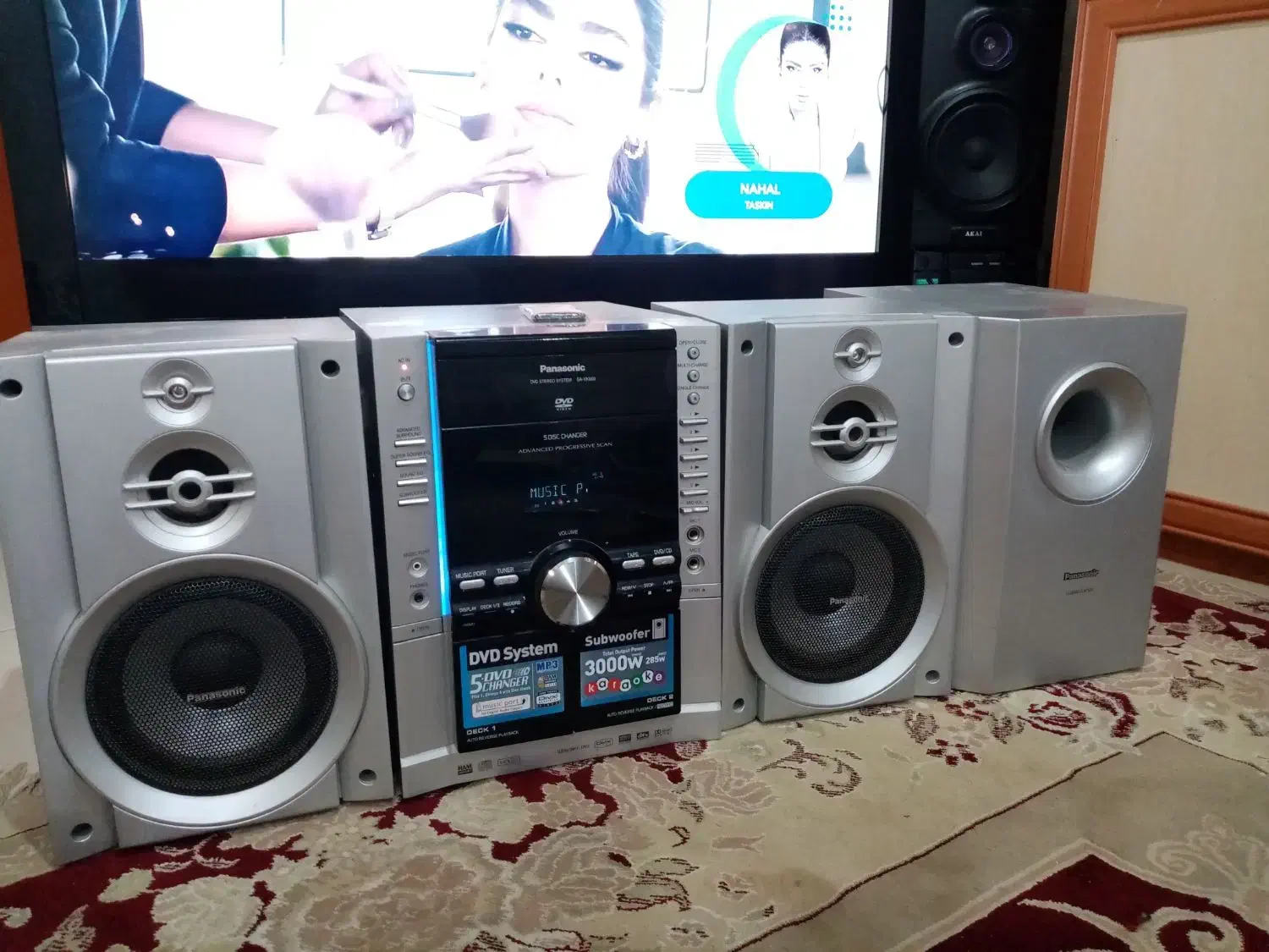 رادیو ظبط پاناسونیک 3000 وات|سیستم صوتی خانگی|بجنورد, |دیوار