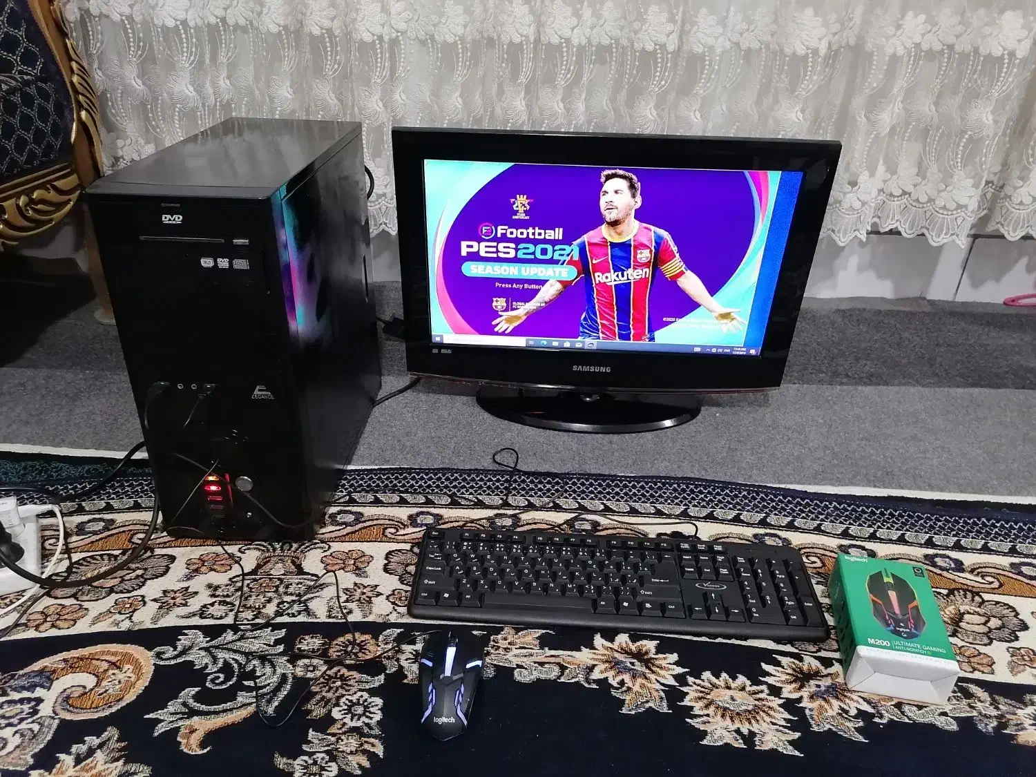 کامپیوتر کامل گیمینگ طراحی و. مانیتور 22 hdmi|رایانه رومیزی|اراک, |دیوار