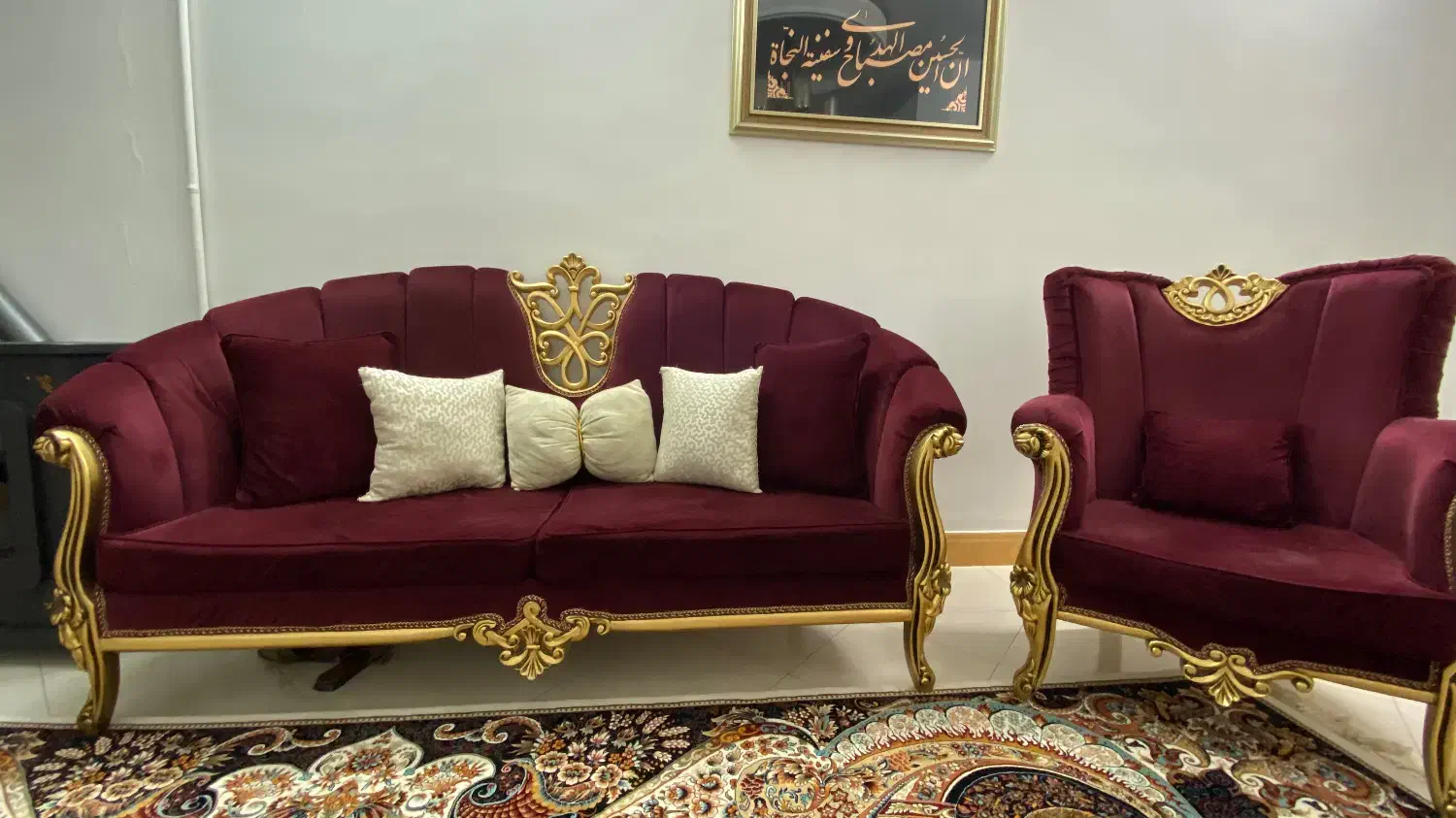 مبلمان نیم سلطنتی|مبلمان خانگی و میز عسلی|مشهد, هنرور|دیوار