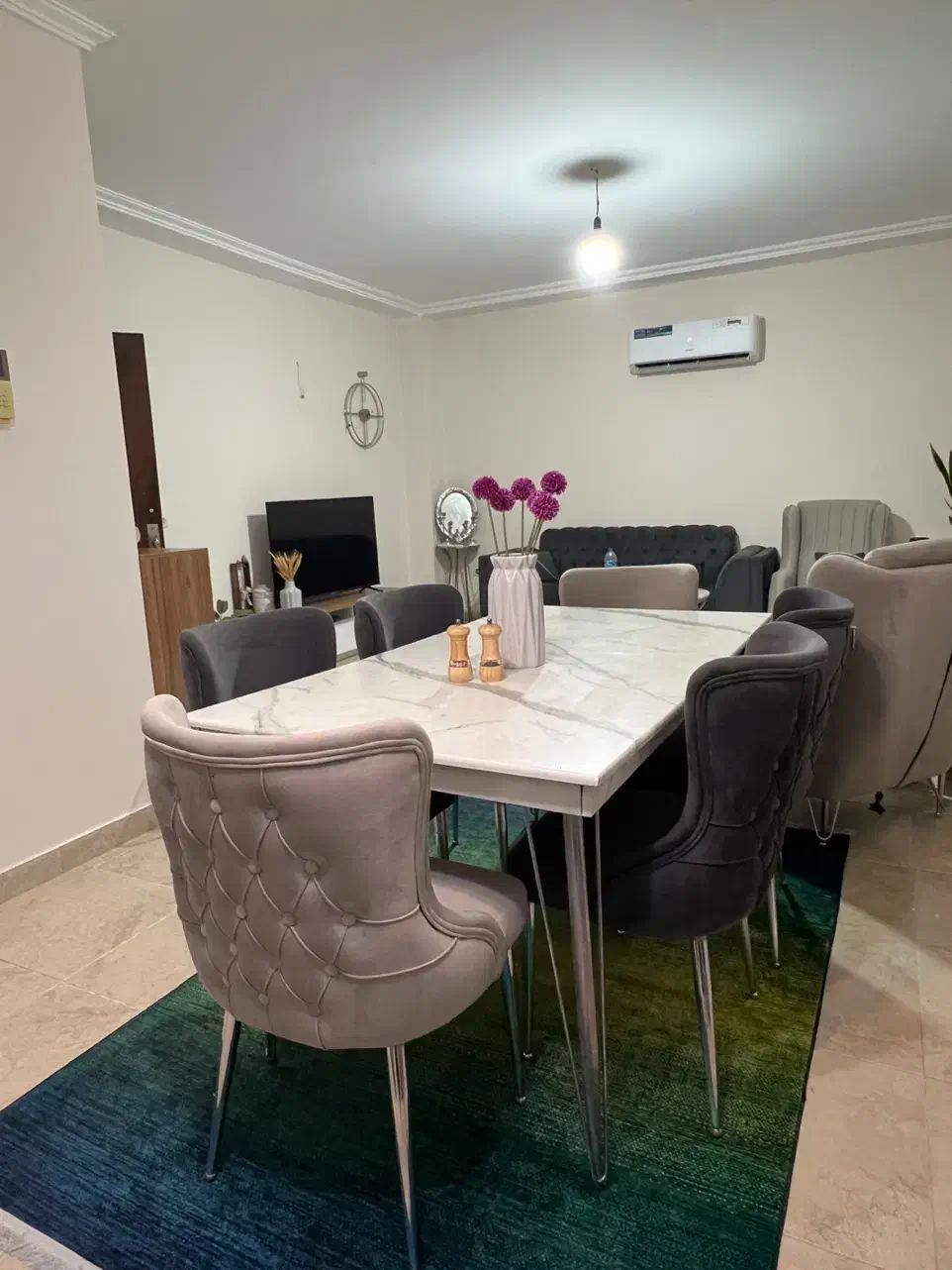 میز غذاخوری ۶ نفره و میز جلو مبلی|میز و صندلی غذاخوری|کیش, |دیوار