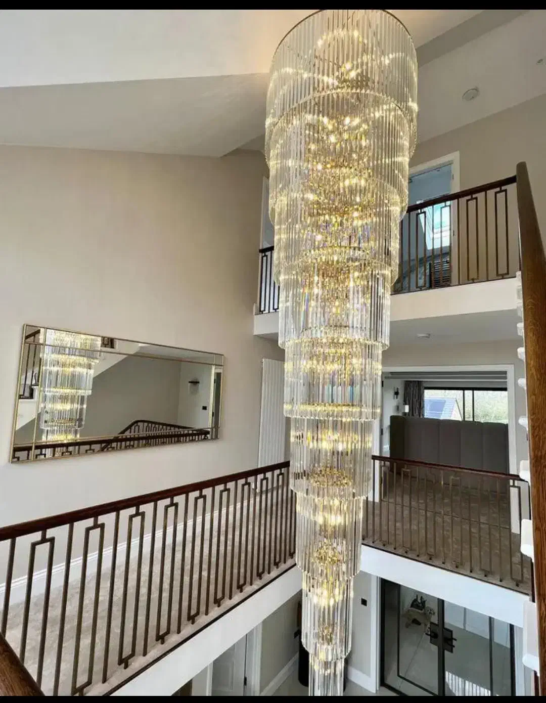 لوستر الماس.کریستالی بلند دوبلکسی کاردی.AC light|لوستر و چراغ آویز|تهران, سنگلج (شاپور)|دیوار