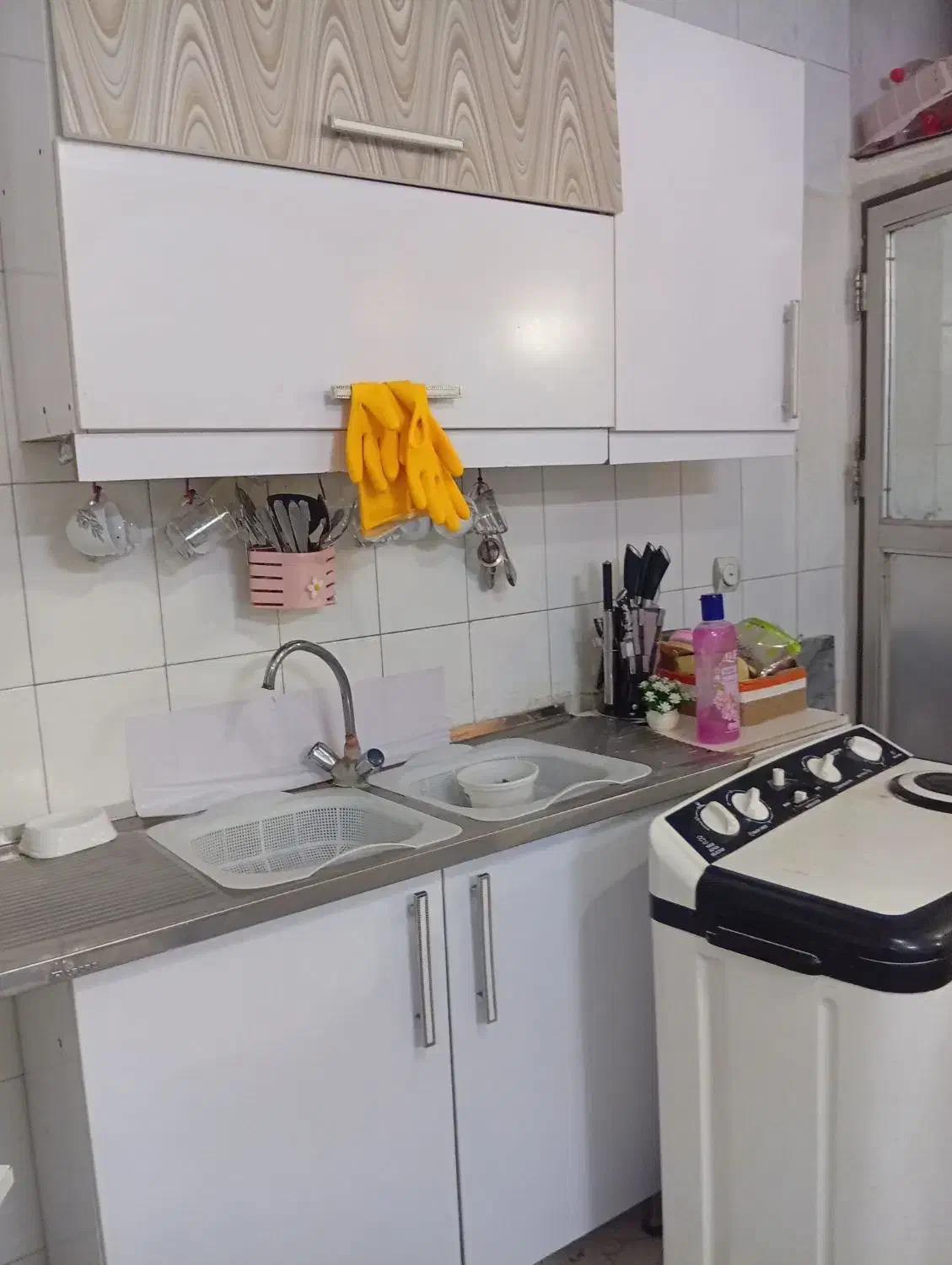 چهار متر کابینت MDFهمراه هود گاز سینک آب چکان|اجاق گاز و لوازم برقی پختوپز|تربت جام, ترکمن ها|دیوار